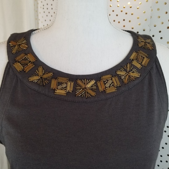 Banana Republic | Embellished Gray Tank | Medium - Picture 2 of 8